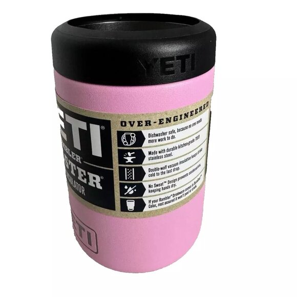 YETI Limited Edition Power Pink Rambler Colster Can Insulator New - Picture 3 of 4